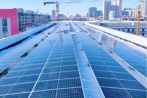 新盛娱乐集团承建哈尔滨电机厂屋顶光伏项目一期工程成功并网发电！